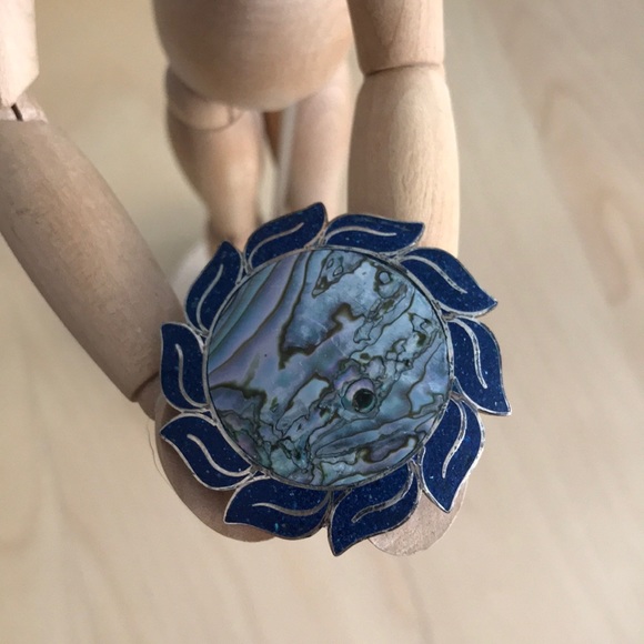 Jewelry - VTG Sterling Inlay Pendant/Brooch